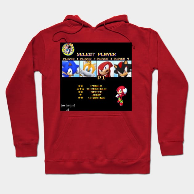 Streets of Rage x Sonic the Hedgehog (Knuckles) Hoodie by evenflowmusikapparel